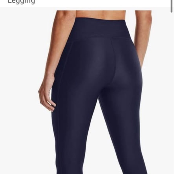 BRAND NEW women under armour heatgear legging tights pants size S (navy) - Picture 3 of 9